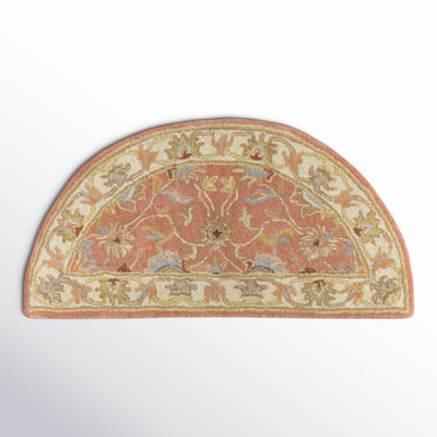 Arden Floral Hand Tufted Wool Orange Area Rug