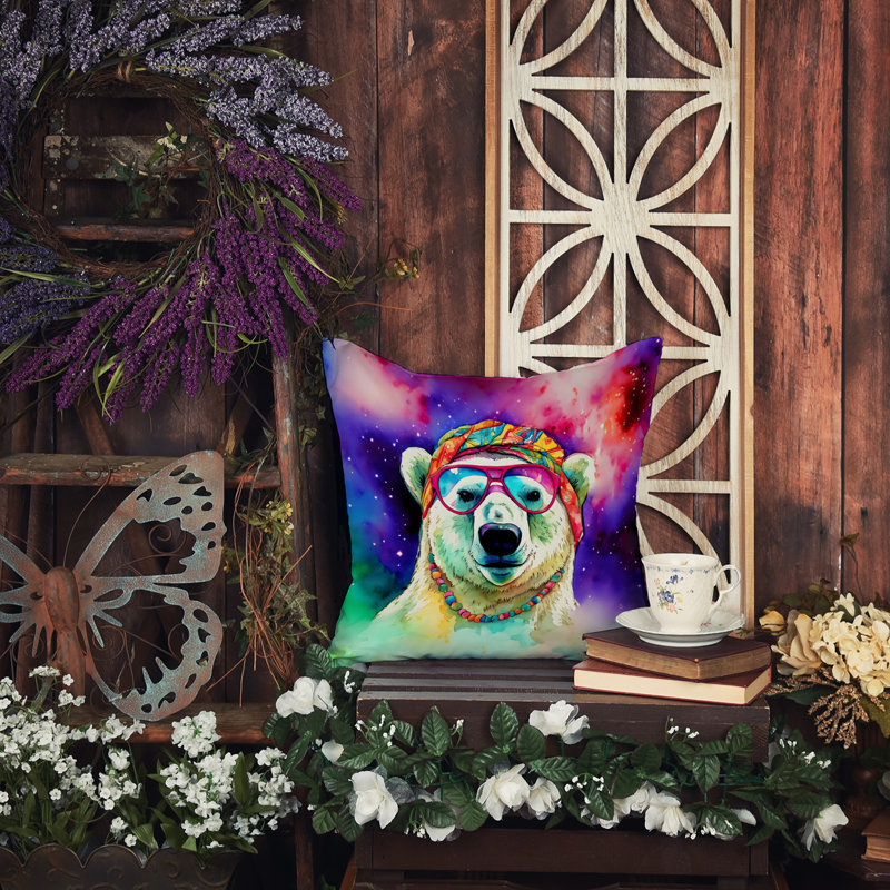 Coussin Hippie, H 14 po x l 14 po