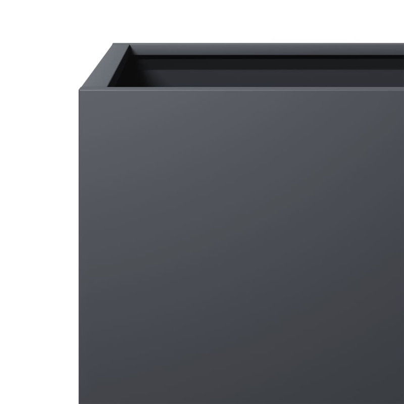 Ashvini Outdoor Planter Box, 11.81" H x 11.81" W x 11.81" D, Anthracite