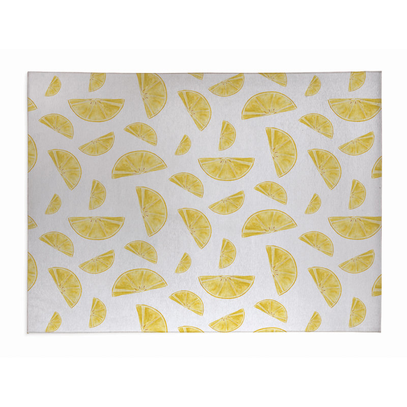 Summer Lemon Outdoor Rug, Rectangle 2' x 3'