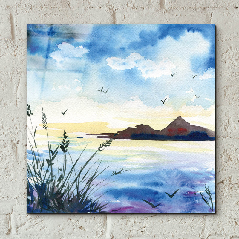 Art mural en verre Dusk 'par Kristy, H 12 po x l 12 po x P 0,13 po