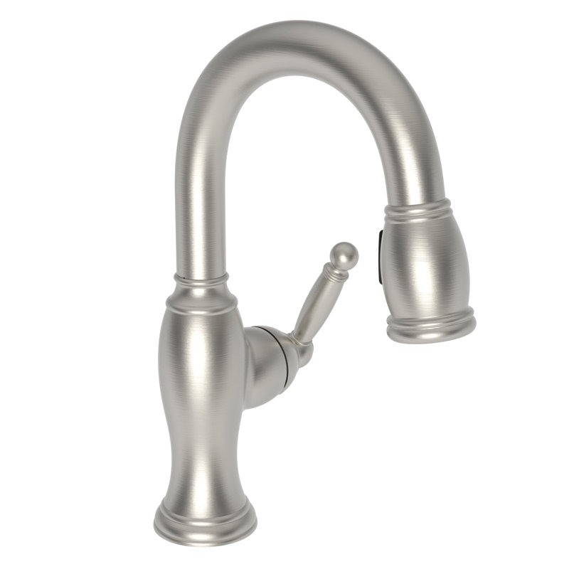Nadya Single Handle Pull Down Bar Faucet, Satin Nickel (PVD)