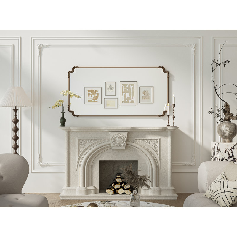 Miroir mural Genan, Or antique, 60 po x 30 po