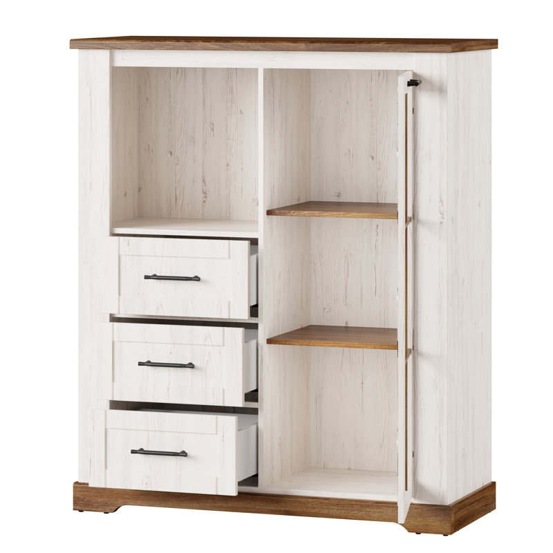 COUNTRY 1-Door 3-Drawer Display Cabinet