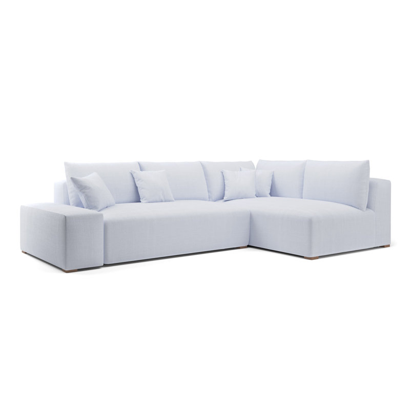 California Sectional, White Polyester Blend