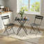 Ensemble bistro 3 pièces pliable - Sans assemblage, table de patio et 2 chaises pour balcon, cour, jardin-129241584