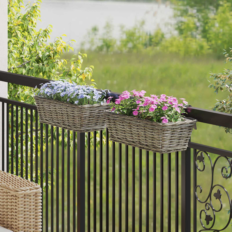 Railing Planter, Grey