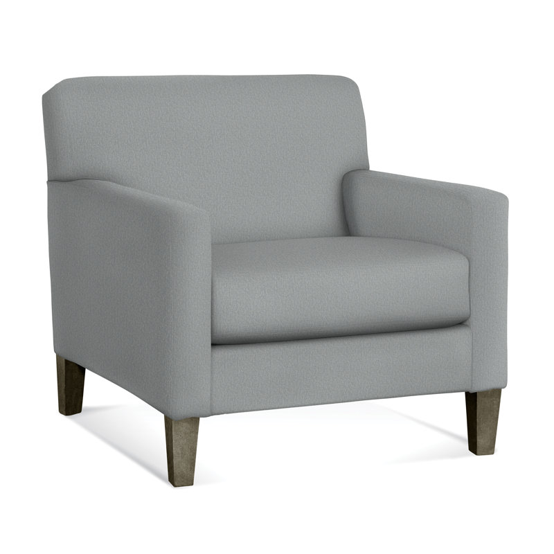 Tampa Armchair, Light Blue Performance Fabric; 0851-55, Frost White