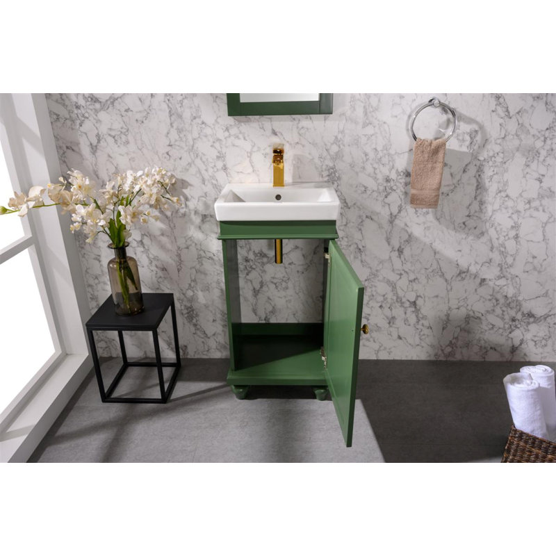 Ensemble de meuble-lavabo simple 17,5 po Malley, Vert Vogue