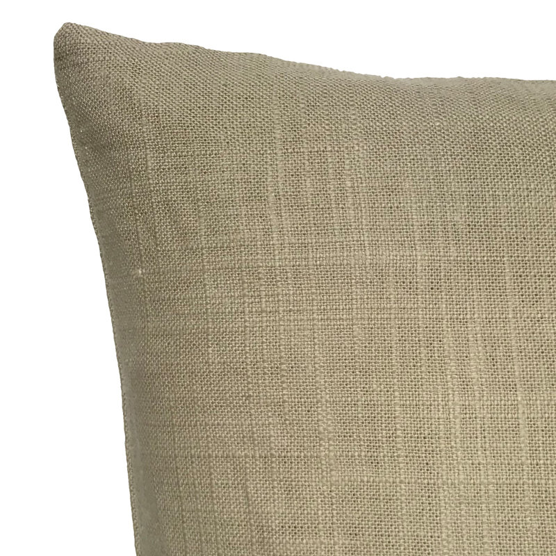 Housse et insert de coussin carré en lin , 22 po x 22 po, Gris clair