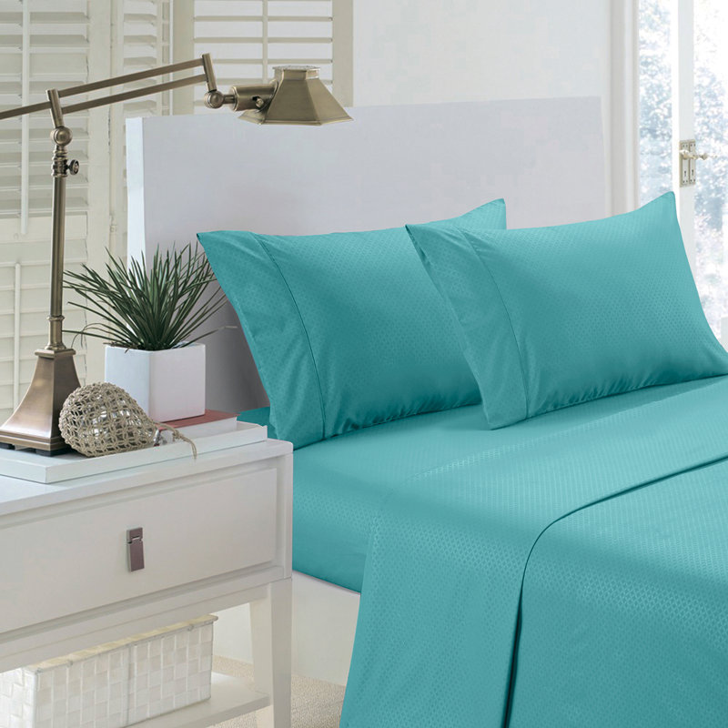 Ensemble de draps en micro-fibre, Turquoise, Simple