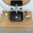 16"X12" Black Ceramic Rectangular Vessel Bathroom Sink