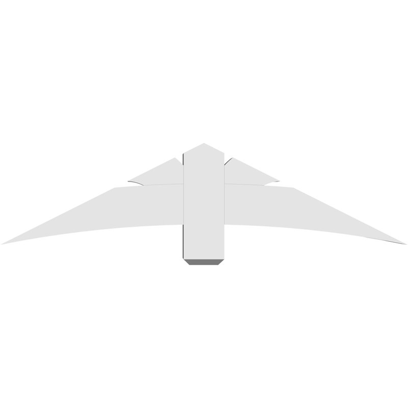 Support pour pignon Davenport, H 15 po x l 60 po (pas: 6/12), P 6 po x F 6 po, PVC