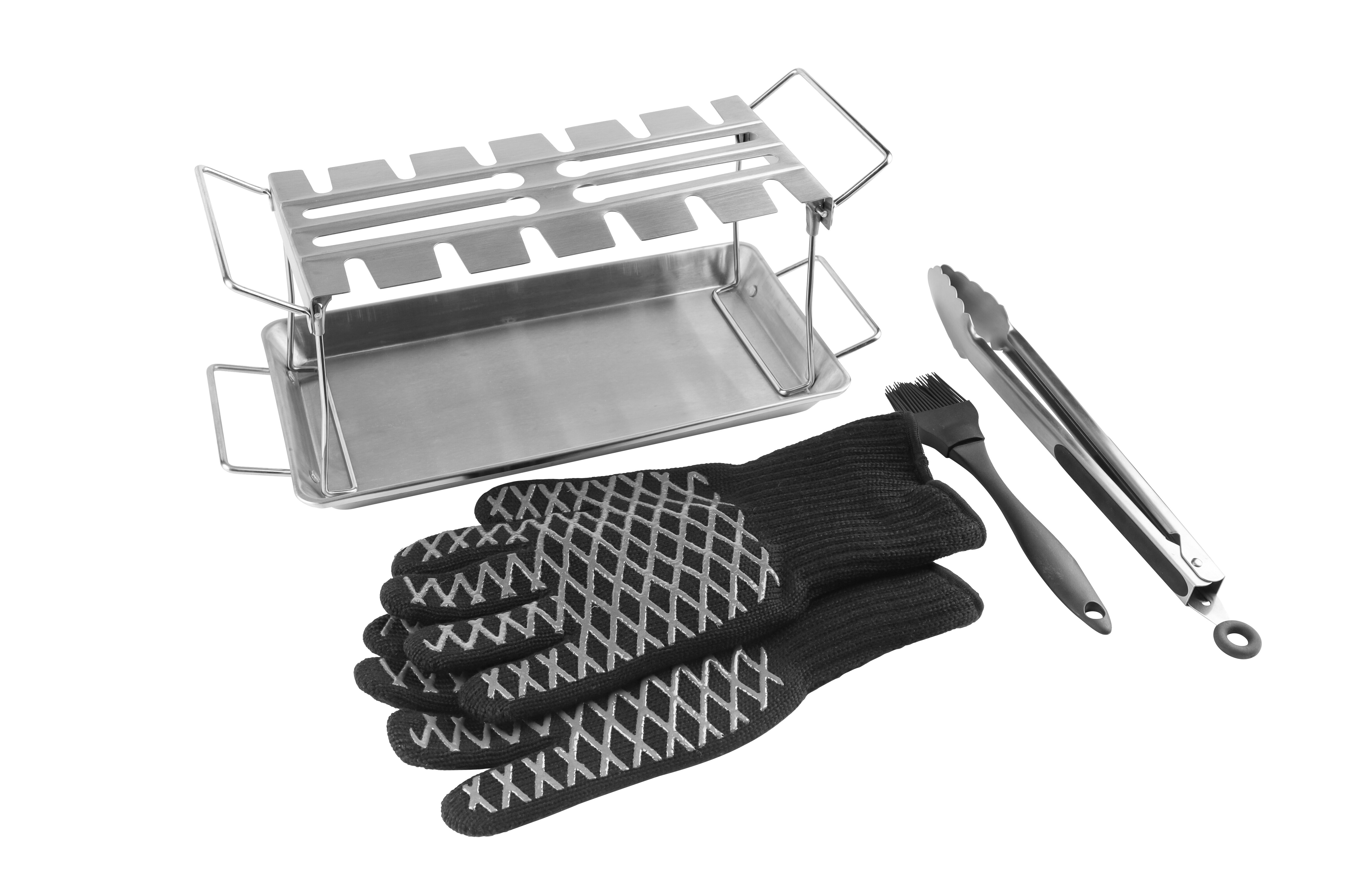 PitMaster King Stainless Steel Non-Stick Dishwasher Safe Grilling Tool Set  & Reviews