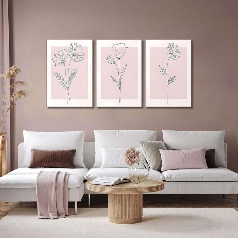 3 Piece Wrapped Canvas Print, 60 cm H x 40 cm W
