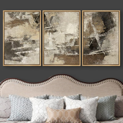 Reproduction d'art moderne sur toile, 3 pièces