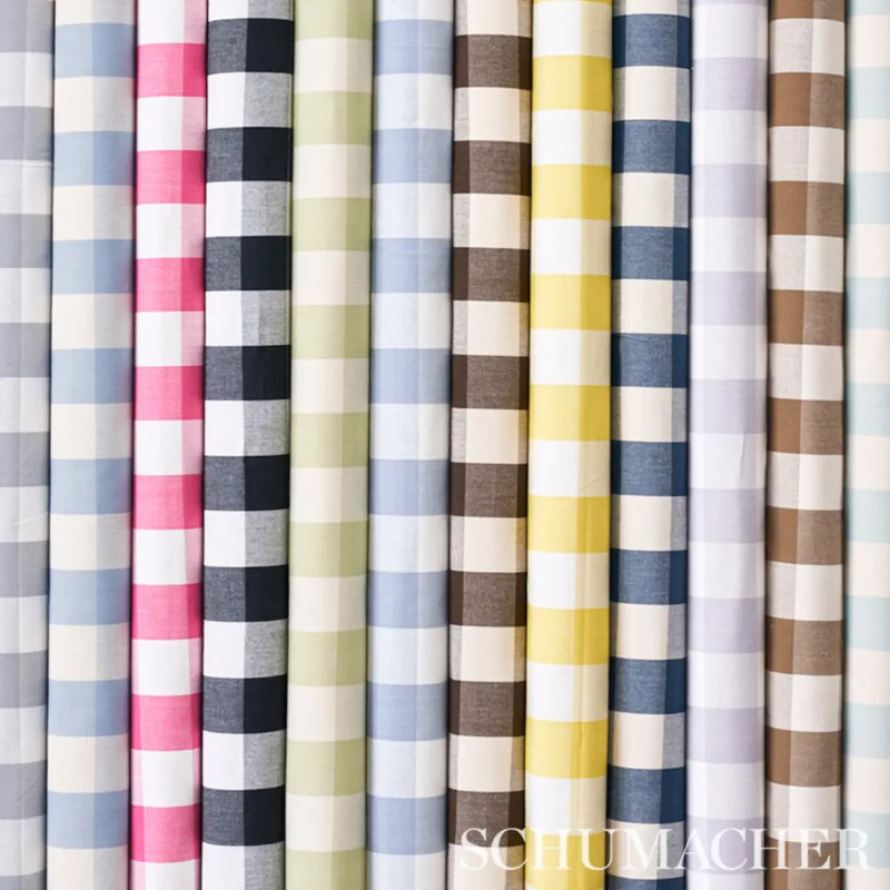 Tissu à carreaux en coton Camden, Chambray