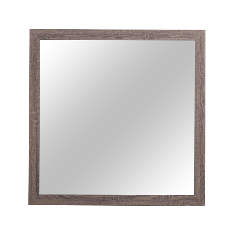 Miroir de commode carré Oriskany, Chêne baril