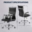 Chaise de travail ergonomique en similicuir Caileb-493789760