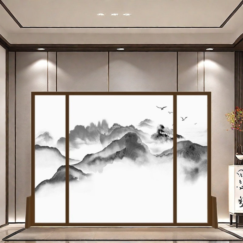 Nouvel écran de style chinois, H 70,86 po x l 78,74 po x P 1,18 po