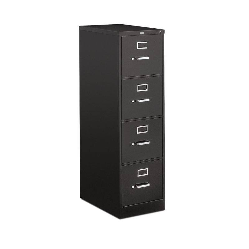 510 Series 4-Drawer Vertical Filing Cabinet, Black