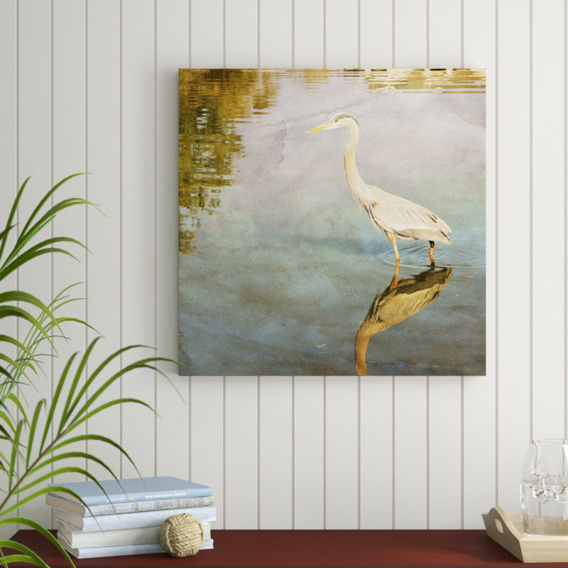« héron », impression sur toile