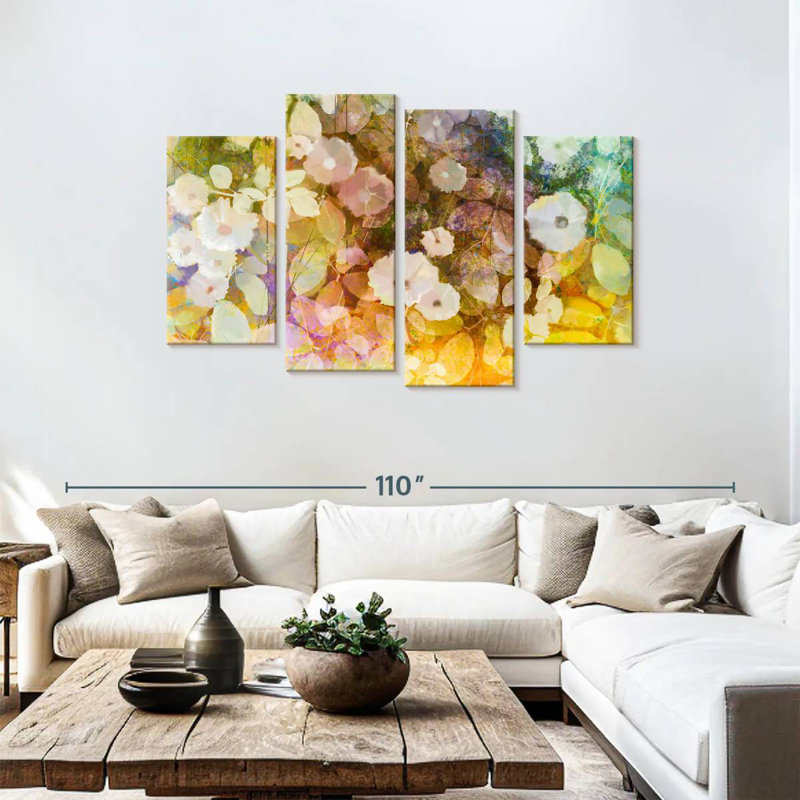 Avery Abstract White Flowers