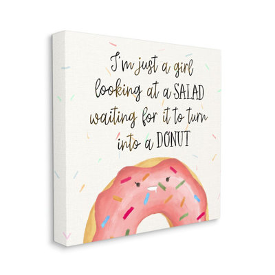 " Just A Girl Looking At Salad Funny Food Phrase " by Ziwei Li