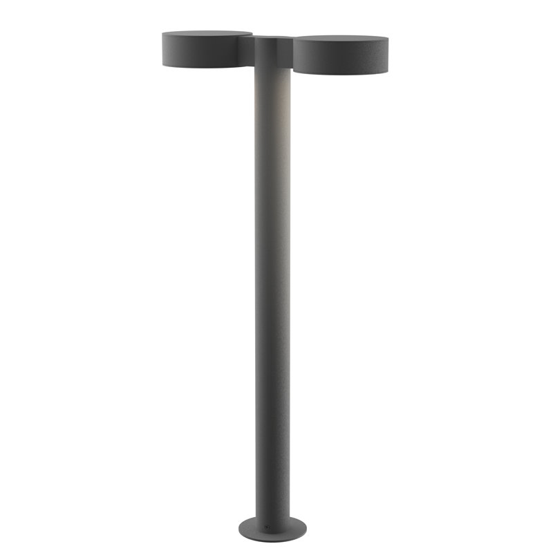 Reals LED Bollard Light, 22" H x 5" W x 13.5" D, Gray