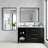 Rectangular Aluminum Alloy Frame Wall Mounted Bathroom Mirror,Decorative Wall Mirror with HD Tempered Glass for Bathroom Bedroom Entryway Living Room-1350114143-1350114142