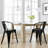 Metal Stackable Dining Chairs, 4-Pack, (Black)-453609712