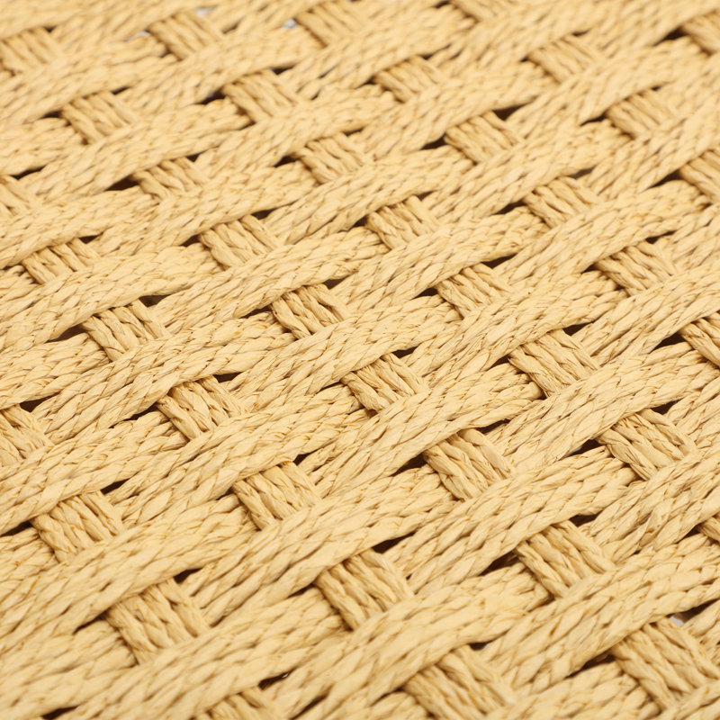 Table basse 47 po robuste avec plateau tissé, sièges supplémentaires pour le salon et le couloir