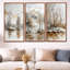 Glacier Reflection Pines - White Lake, reproduction d'art sur toile encadrée 3 pièces-129075457-129075462