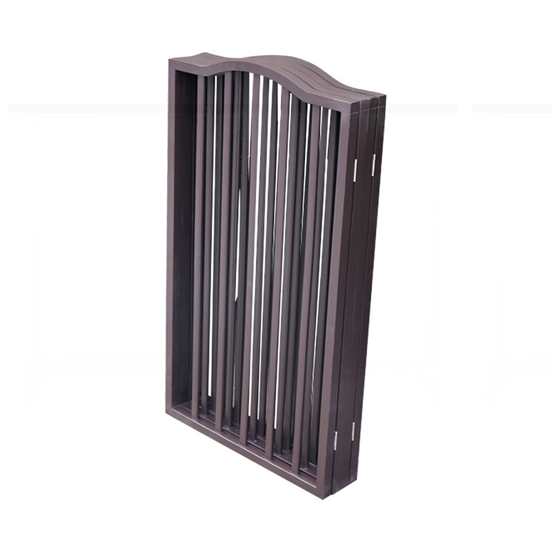 Structure de lit plateforme en bois massif avec clôture, Naturel