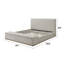 Lit oriental en lin avec rangement-225730838