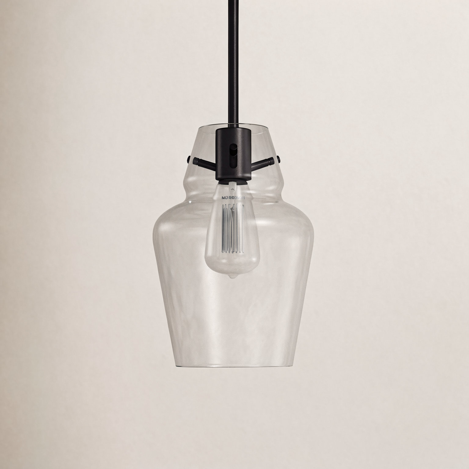 Magaret Dimmable Bell Single Light Pendant, Dark Brown