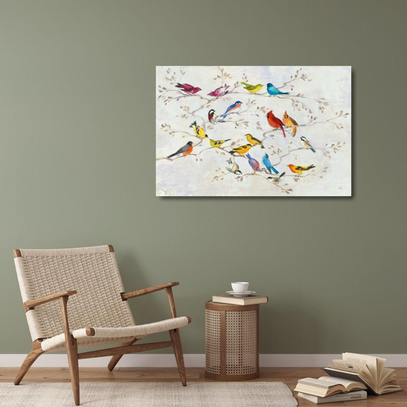 Art sur toile tendue avec galerie Red Barrel Studio® Purinton, Julia: A Little Bird Told Me 45733, H 28 po x l 40 po