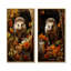 «Hedgehogs Flower Hilarious Hide», ensemble de 2 reproductions d'art sur toile Hérissons-102577912-102577908