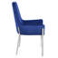 Chaise avec accoudoirs rembourrée en argent et en miroir Cambrie (ensemble de 2)