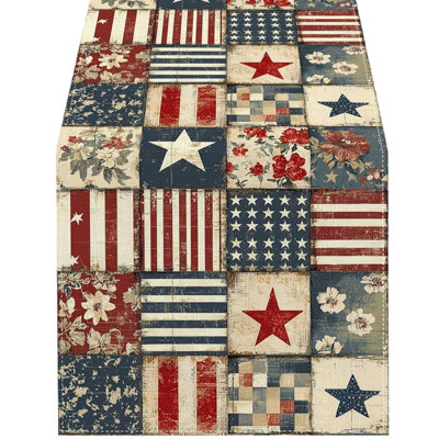 4th Of July Decorative Tablecloth And Table Runner Independence Day Patriotic Table Linen Set Dining Table Home Decoration