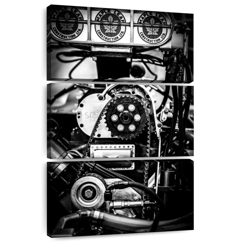 Mehar Drag Racing Car Engine, 45" H x 28" W