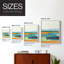 Turquoise et orange I, reproduction encadrée - bois massif-1988629152-1988629155