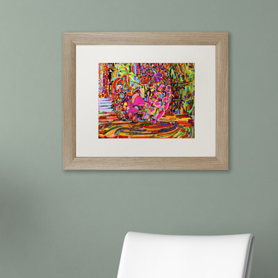 «Nude Woman as a Bowl of Fruit», reproduction d'art encadrée