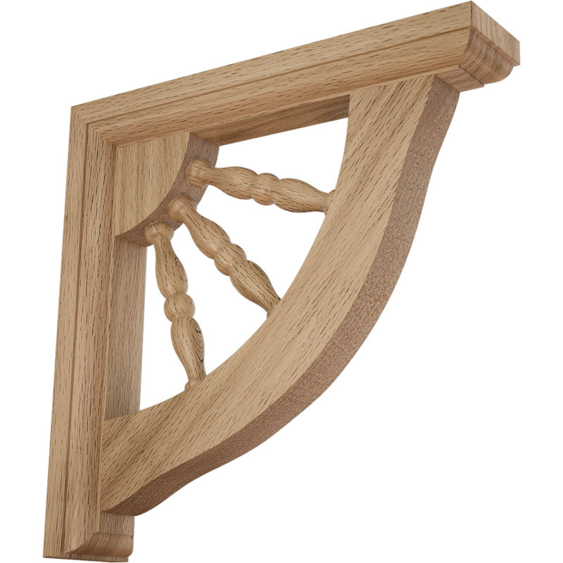 Support en bois Andrea H 7 po x l 1,5 po x P 7 po, Chêne rouge