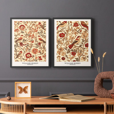 WM MORRIS Series CXXII-Premium Framed Print -Ready to Hang - No Nails Required - No Nails Required