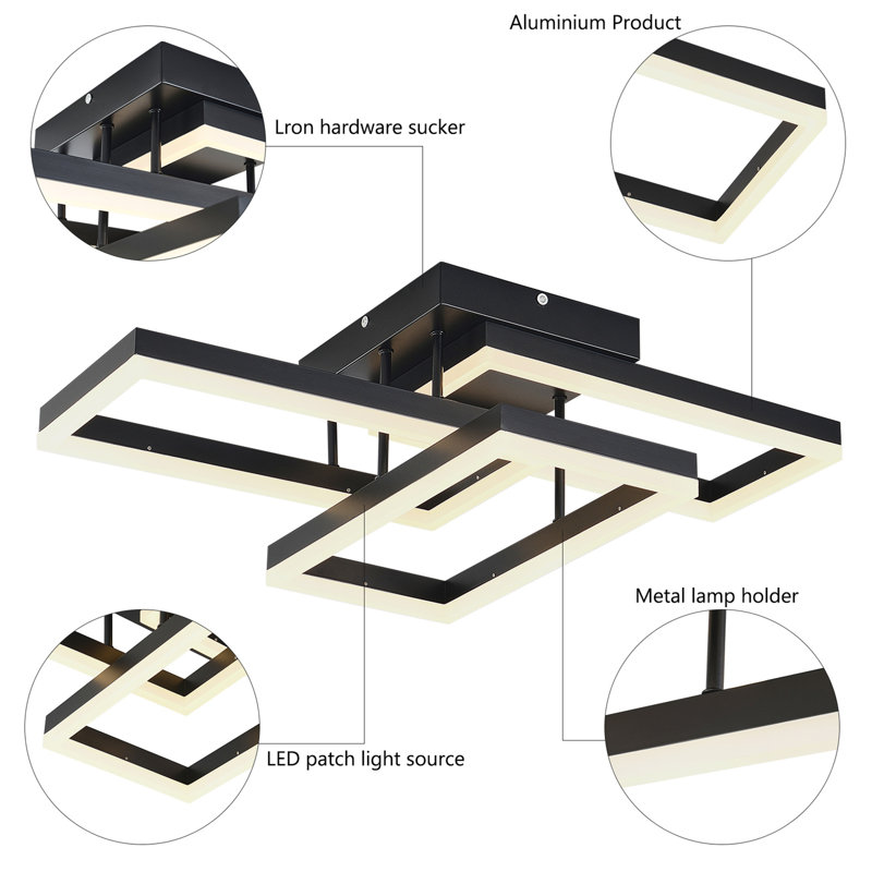 Gangolf Acrylic LED Semi Flush Mount