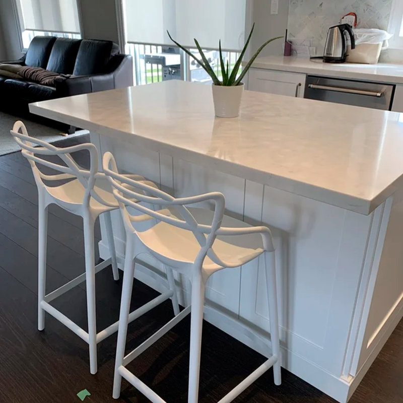 Tabouret Alldredge, Blanc, Tabouret de bar (siège d’une hauteur de 30 po)