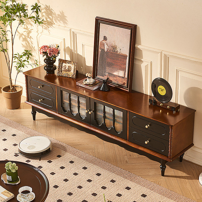 Meuble télé français, H 22,44 po x L 70,87 po x l 15,75 po