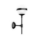 Peggy Wall Lamp White Glossy Anique Brass E12 Ul