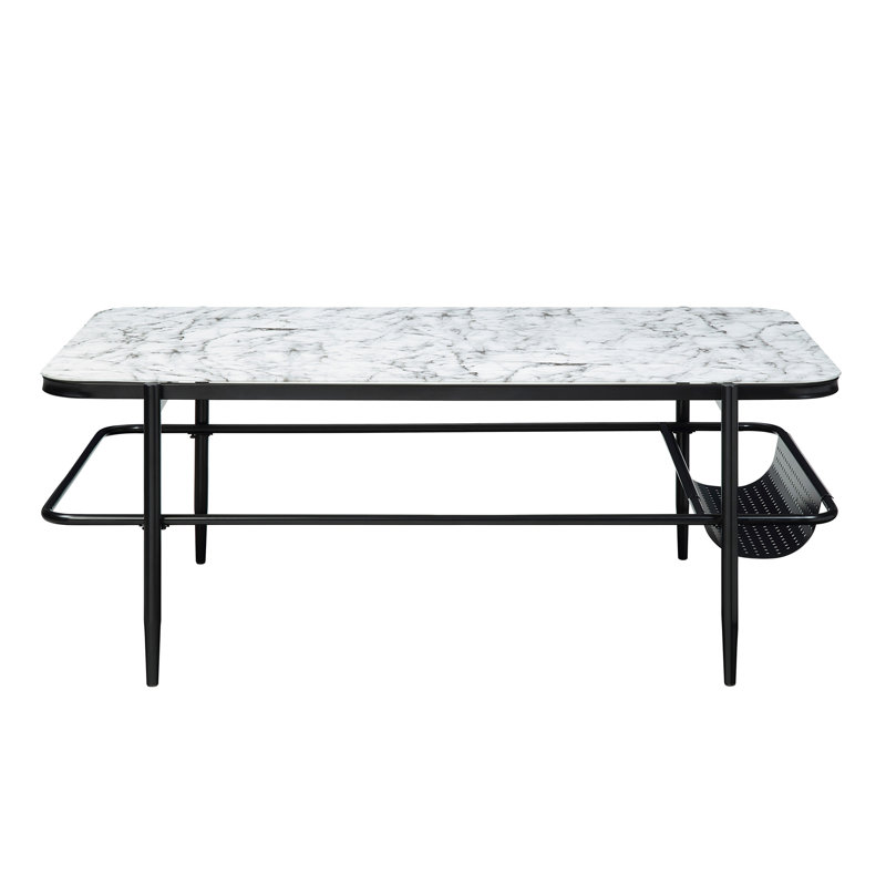 Ensemble de 3 tables d'appoint élégantes 3 pièces avec plateau en verre trempé et plateau en verre blanc